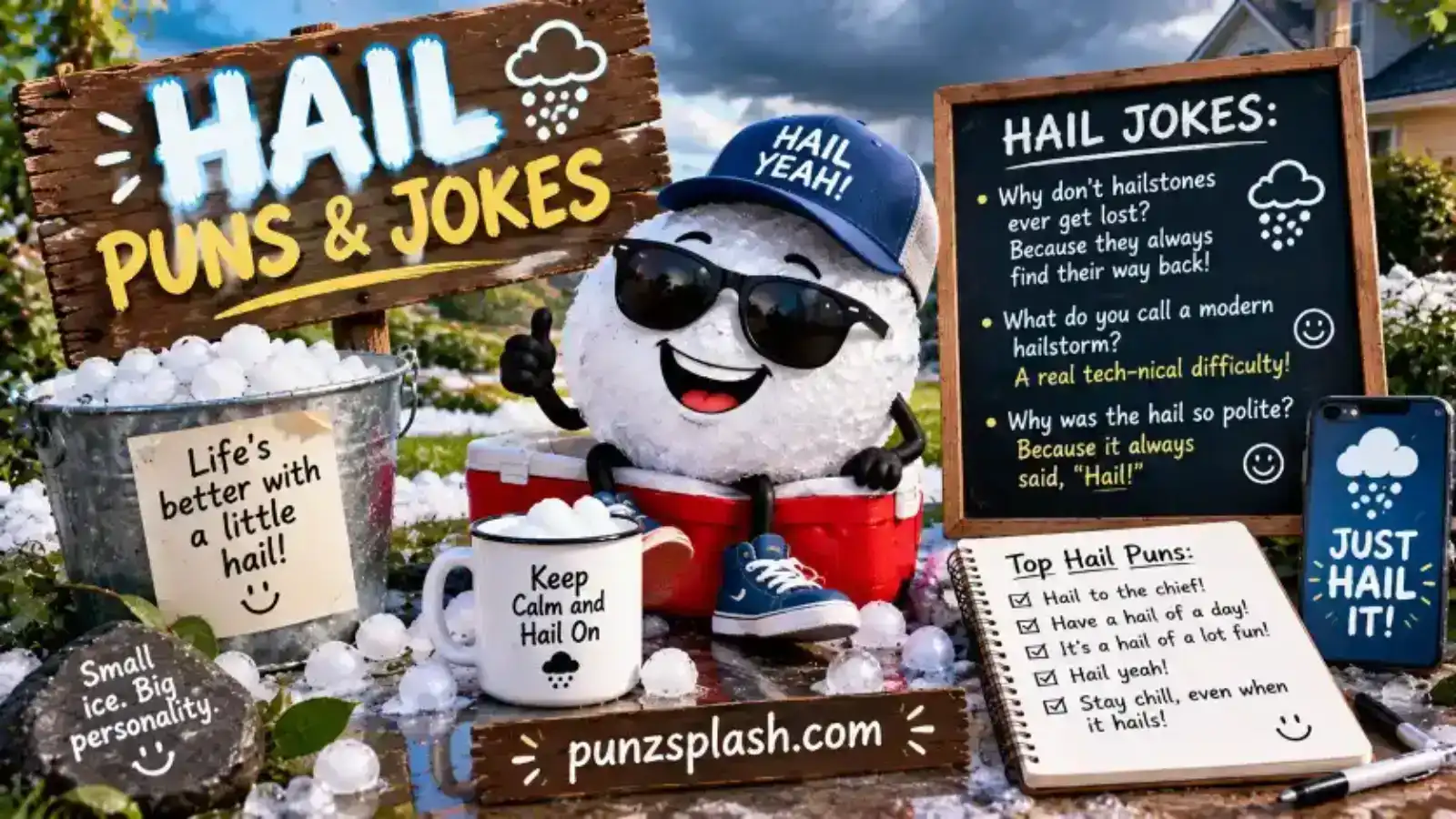 Hail puns and jokes