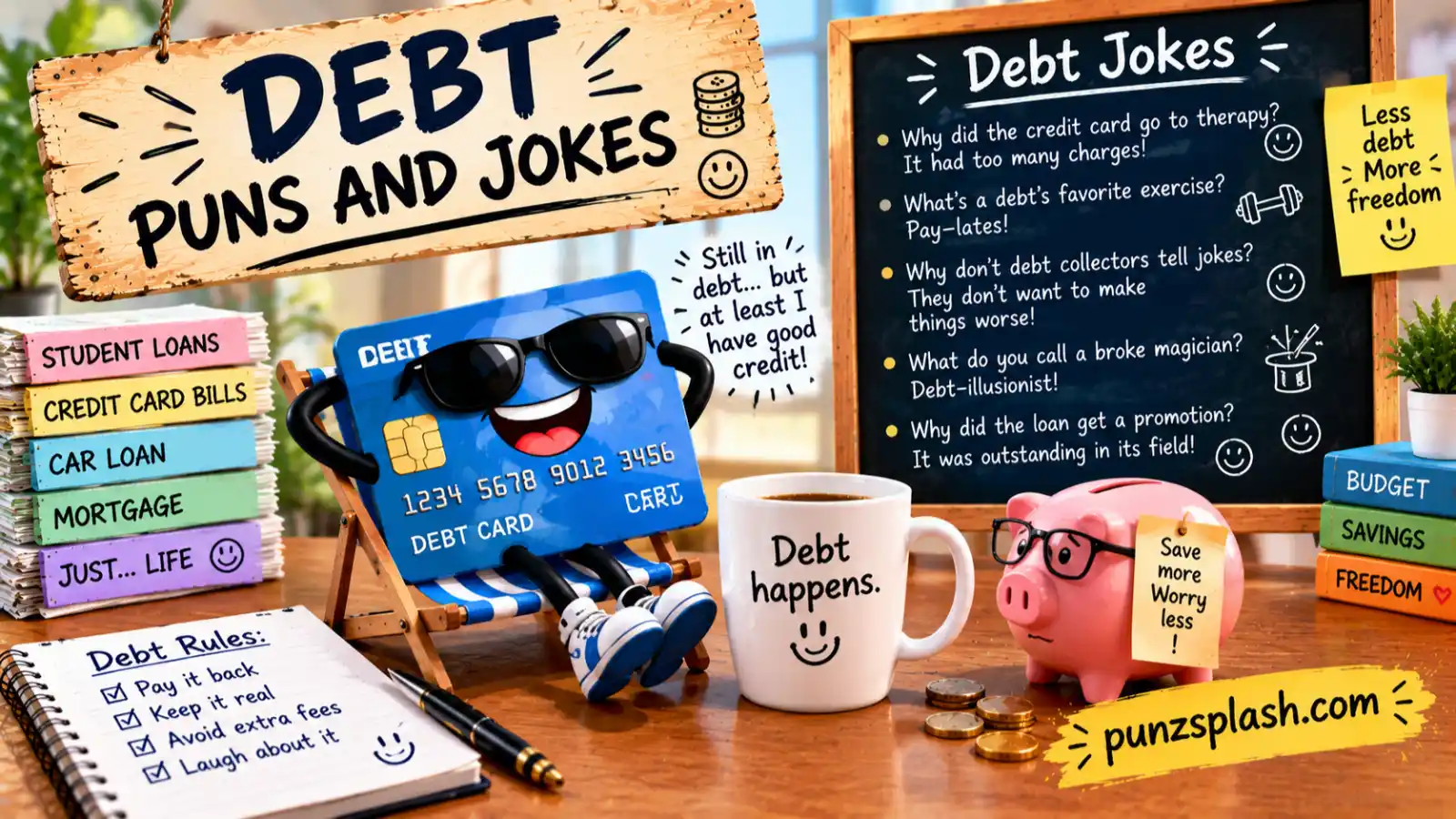 debt puns and jokes